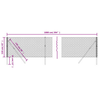 Gaashek 1,1x10 m zilverkleurig 5