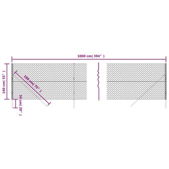 Gaashek 1,4x10 m zilverkleurig 5