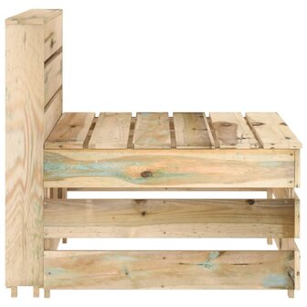 Tuinmiddenbank pallet ge&iuml;mpregneerd grenenhout 3