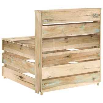 Tuinmiddenbank pallet ge&iuml;mpregneerd grenenhout 4