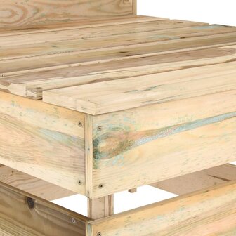 Tuinmiddenbank pallet ge&iuml;mpregneerd grenenhout 5