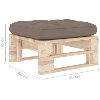 Tuinhocker pallet ge&iuml;mpregneerd grenenhout 5