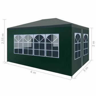 Partytent 3x4 m groen 8