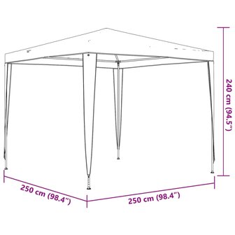 Partytent 2,5x2,5 m wit 8