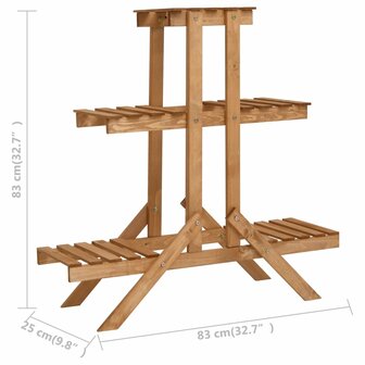 Plantenstandaard 83x25x83 cm vurenhout 5