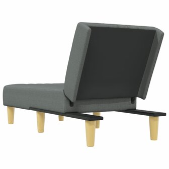 Chaise longue stof donkergrijs 5