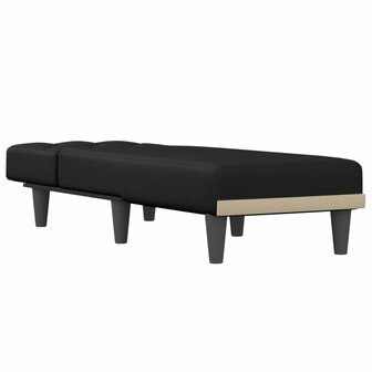 Chaise longue stof zwart 3