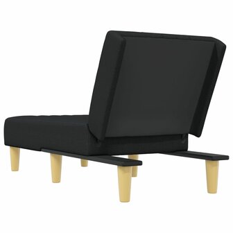 Chaise longue stof zwart 5