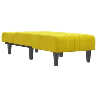 Chaise longue fluweel geel 3