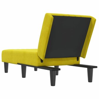 Chaise longue fluweel geel 5