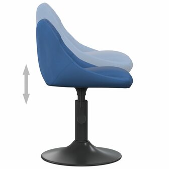 Barkruk fluweel blauw 6