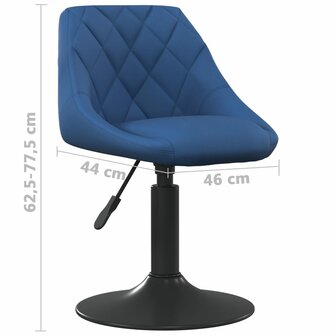 Barkruk fluweel blauw 8