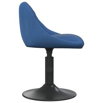 Eetkamerstoel fluweel blauw 3