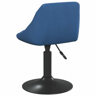 Eetkamerstoel fluweel blauw 4