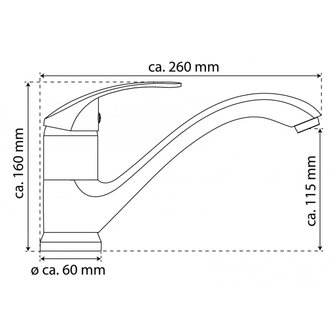 EISL Keukenmengkraan RIMINI chroomkleurig 5