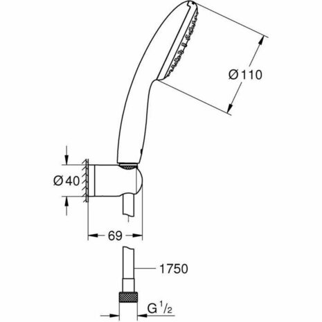 Douchekop Grohe Plastic 3