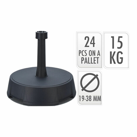 Parasolvoet 15 kg Antraciet 2