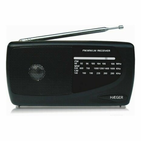 AM-/FM-radio Haeger PR-TRI.002A Zwart 1