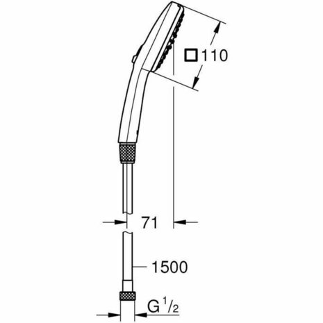 Douchekop Grohe Plastic 3