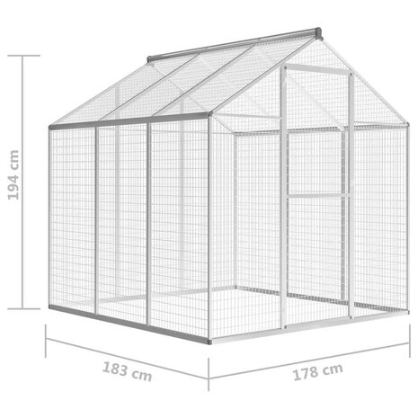 Volière 183x178x194 cm aluminium 5