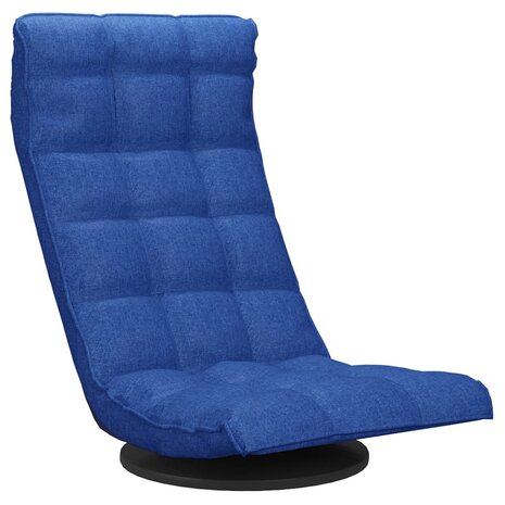 Vloerstoel draaibaar stof blauw 2