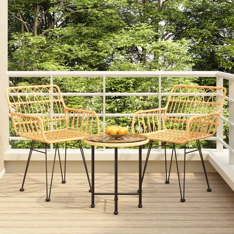 3-delige Tuinset poly rattan 1