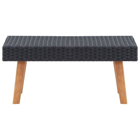 Tuintafel poly rattan zwart 2