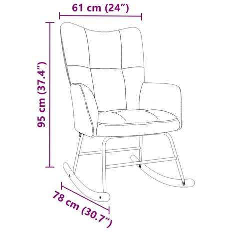 Schommelstoel stof taupe 9