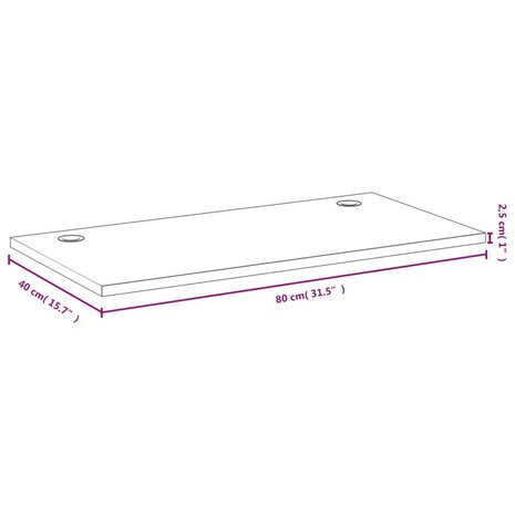 Bureaublad 80x40x2,5 cm bamboe 4