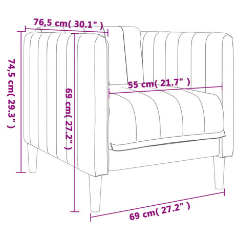 Fauteuil stof lichtgrijs 9