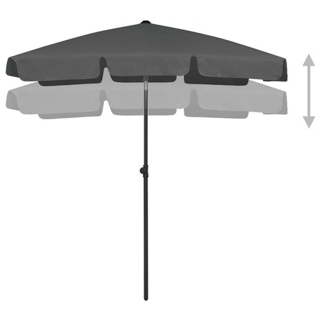 Strandparasol 180x120 cm antracietkleurig 3