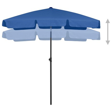 Strandparasol 180x120 cm azuurblauw 3