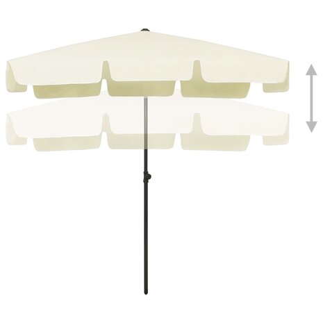 Strandparasol 200x125 cm zandgeel 3