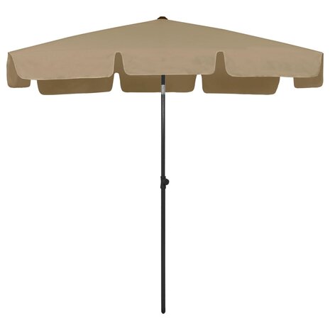 Strandparasol 200x125 cm taupe 2