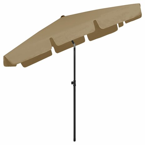 Strandparasol 200x125 cm taupe 4