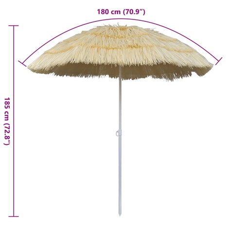 Strandparasol kantelbaar Hawaii-stijl 7