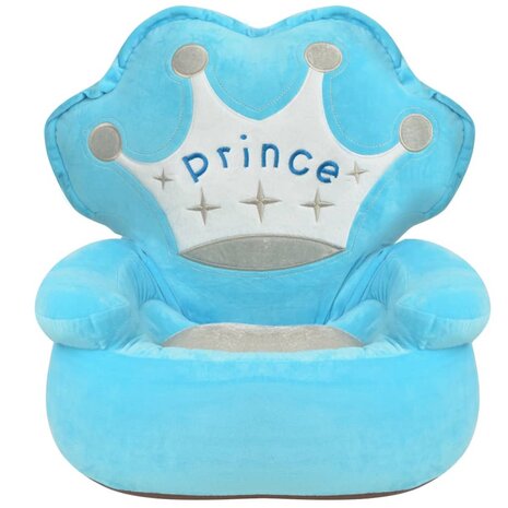 Kinderstoel prins pluche blauw  2