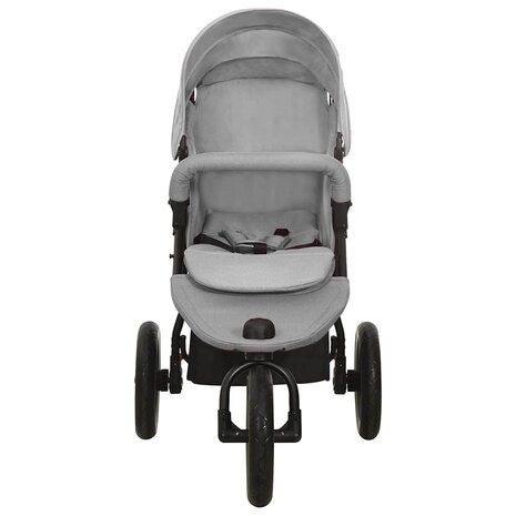 Kinderwagen staal lichtgrijs 2