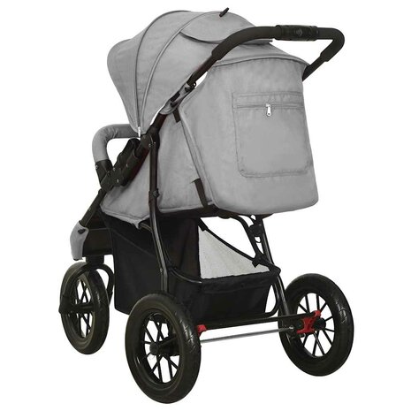 Kinderwagen staal lichtgrijs 6