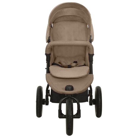 Kinderwagen staal taupe 2