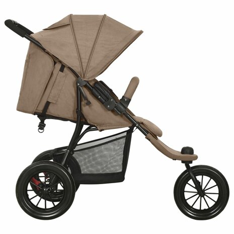 Kinderwagen staal taupe 3