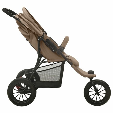 Kinderwagen staal taupe 4