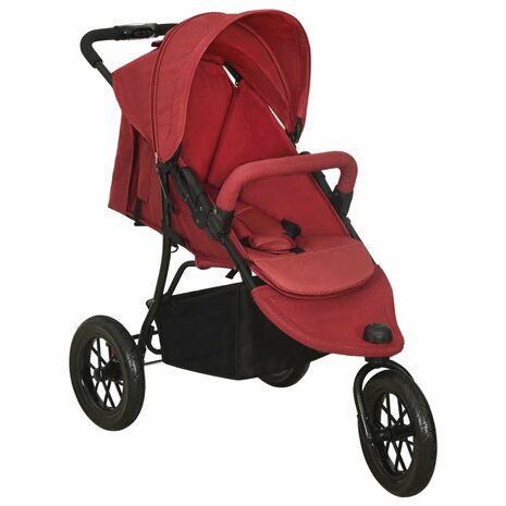 Kinderwagen staal rood 1