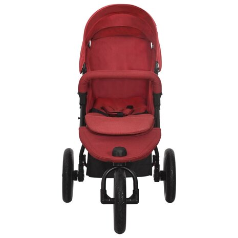 Kinderwagen staal rood 2