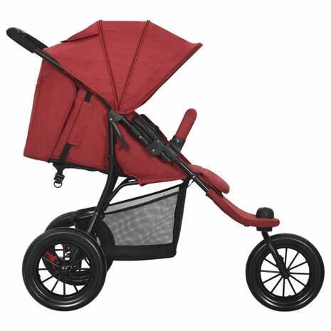 Kinderwagen staal rood 3