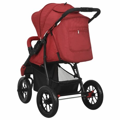 Kinderwagen staal rood 6