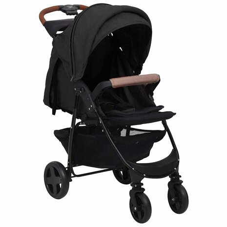 Kinderwagen 2-in-1 staal antracietkleurig 2