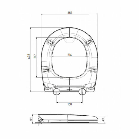 Toiletbril Prhie volga Wit 3