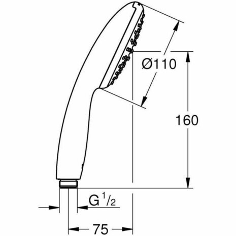 Douchekop Grohe Plastic 3