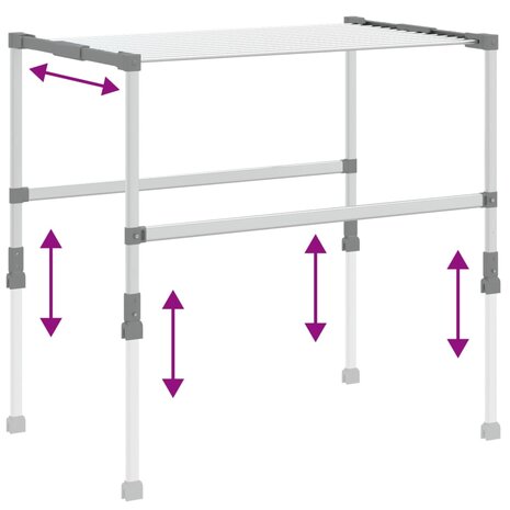 Droogrek 83x(50-55)x(40-85) cm aluminium 6